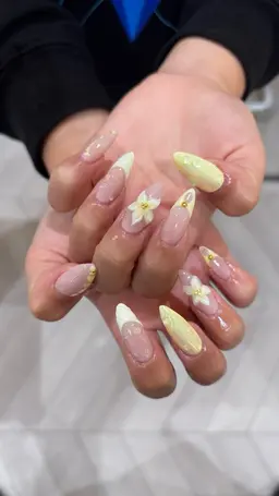 【U28】ネイルOFF➕長さだしアートネイル💅★*