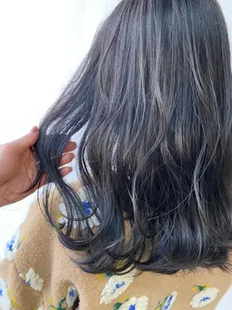 ＊黒染め使わない＊就活ブルーブラックカラー＋2stepミルボントリートメント✨