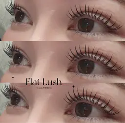 - ̗̀ マツエク  ̖́- フラットラッシュ120本(コーティング付き)