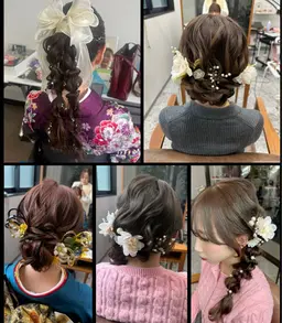 ヘアアレンジ、ヘアセット
