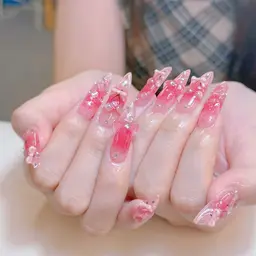 【大人気✨】チークネイル＋ネイルチップ長さ出し10本＋デザインやり放題💅持ち込みOK！