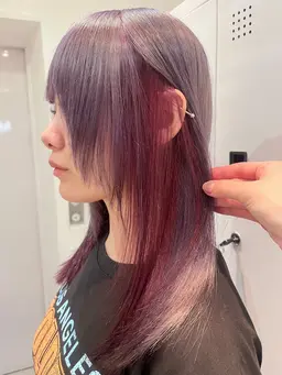 ‧₊°◞リタッチ2cmまで·.☽✧リタッチブリーチ+ ケアカラー+髪質にあったオージュア3stepトリートメント ‧₊°