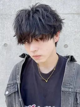 【メンズ就活生応援クーポン📣】黒染めを使わない暗髪ワンカラー/ブルーブラック,コリアンブラック,ダークグレー