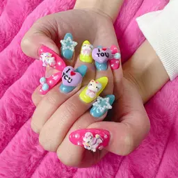 付け替えオフ無料/ケア込み/長さ出し10本まで◎【1本¥100】ワンカラー/ラメグラ💛