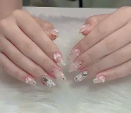 【スカルプ】💕長さだし10本 アート&パーツつけ放題