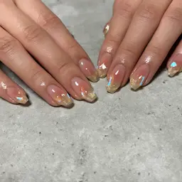 シンプル(オーロラ/チーク/カラー2色/ベースカラー有ラメグラ/ミラーグラデ)