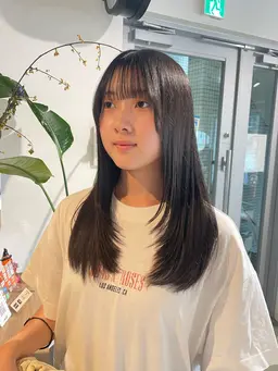 レディースカット+前髪縮毛矯正🪵