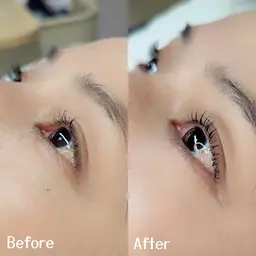 デザインラッシュリフト/まつげパーマ/￥4500/ブラックティント仕上げ