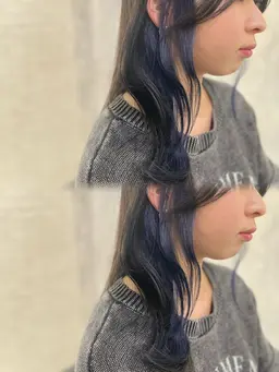 🫧周りとちょっと違う雰囲気に🫧インナーカラー/ネイビー/グレー/ミルクティ/ラベンダー