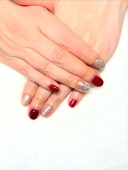 【爪ごとに色を変えれる❗️】2カラー以上 単色ハンドネイル オフ込