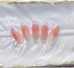 チーク＋マグネットフフレンチネイル