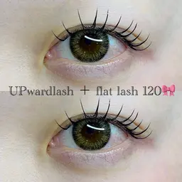 アップワード＋フラットラッシュ100本🪽オフ/コーティング無料🫧