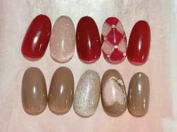 (オフ込み)キルティングorくり抜きハートnail/6週間長持ち