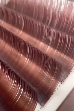 《ブラウンマツエク》カラーフラットラッシュ120本