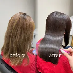 [カット無し]カラー＋髪質改善トリートメント+シャンプーブロー