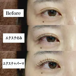 【マツエク&パーマ】フラットラッシュ60本(コーティング込、エクステオフ別途)📸施術前後のお写真OKな方