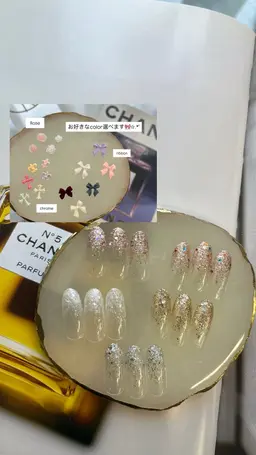 💍ミニモ限定💍【ハンド】オフ無料✨️ラメグラデーションに選べるパーツ