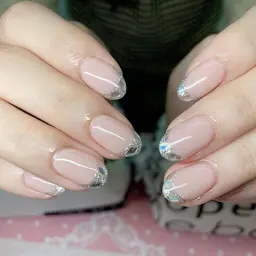 【新規オフ無料】【ハンド】ガラスフレンチor氷ネイル 5980