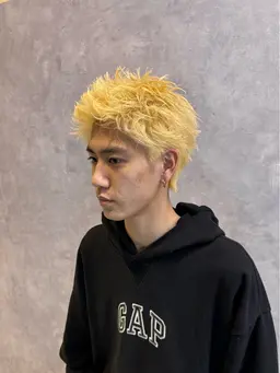 メンズカット➕ダブルカラー(ブリーチ１回)