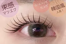 1月限定【束感★韓国風マツエク 120本】ナチュラル/コーティング仕上げ