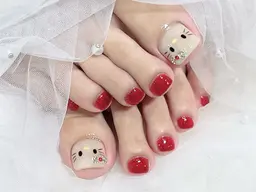 フット親指アートコース🦋〔ミニモ限定★大きいパーツ１つ無料〕