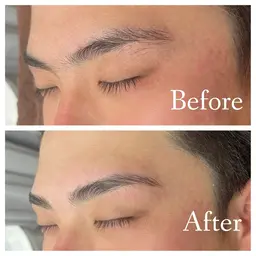 メンズモテ眉パーマHBL+眉wax