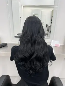 【就活生必見🎓】 暗髪ワンカラー➕オリジナルトリートメント🫐🐈‍⬛ 【ブルーブラック/コリアンブラック/韓国】