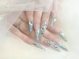 《オフあり》【チップ長さだし】アート150分コース🎀新規ソフトジェルオフ無料〔ミニモ限定🎁大きいパーツ１つ無料〕