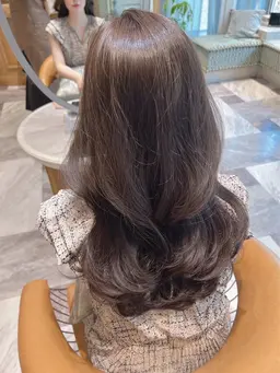 💁🏻‍♀️ツヤ髪ダメージレスカラー✨️+3stepトリートメント+Refaファインバブル🚿🩵