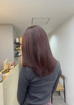 艶髪カラー (ワンカラー カラーモデル 透明感カラー 暖色系カラー ブリーチなしカラー)