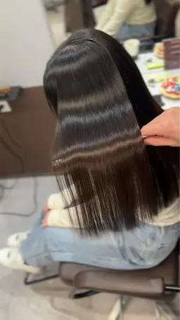 【ミニモ限定】顔まわりカット➕ケアカラー➕髪質改善トリートメント（超音波アイロン付き）🫧