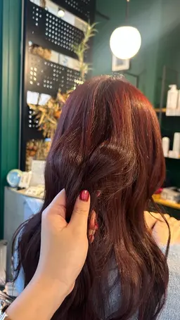 切りそろえカット＋つやつや暖色カラー🍒‪🧡‬‪