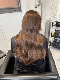 【ブリーチなしで透明感が欲しい】Wカラー×カット×炭酸泉×ケアトリートメント