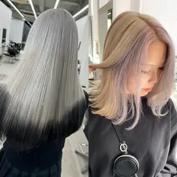 全頭ブリーチ+デザインカラー+スタイリング