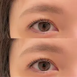 アイブロウ×まつげパーマ🩵　　　　　　　　　　　　　（仕上げメイクあり）間引き追加の場合別途で1100円頂きます。