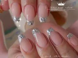 【2級持ち研修ネイリスト】ガラスフレンチ¥4990