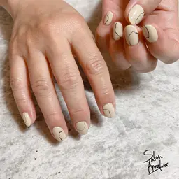 時短！【オフ込】🟠2色で完全おまかせ／シンプルニュアンスネイル🌿オフ有　※オフ無しの場合メッセージ下さい