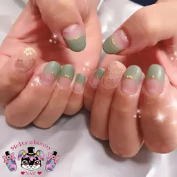 【フレンチ】🌈オーダーメイド長持ち長さ出し＋根元クリア先端フレンチ🥰スカルプ/長さだし😇