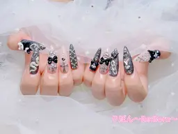 ミニも学割🎀ジェルチップ長さ出し10本パーツつけ放題　10990