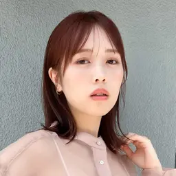 似合わせカット＋透明感カラー　お客様の骨格などに合わせた提案をさせて頂きます👍