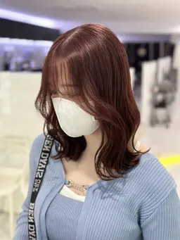 【🎖️人気No.2メニュー🎖️】韓国トレンド前髪カット+カラー+オリジナルトリートメント♡