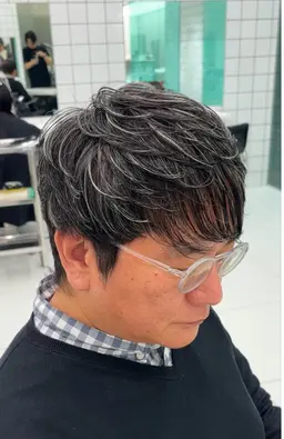 【男性限定】白髪を活かすハイライト🧔🏻♂️🔥