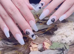 🔥【大人気】💖【チップ長さだし】ワンカラーorラメグラデーション+パーツ¥500💎つけ放題❣️ソフトジェルオフ込み