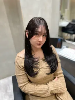 🌟カット➕ケアカラー➕3stepAujua超音波トリートメント【ブルーブラック/暖色/グレージュ/レイヤー】