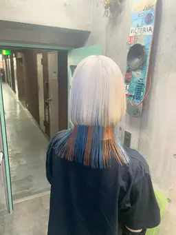 🌈ダメージレスにツヤツヤハイトーンに🌈エフェクトブリーチ2回＋オンカラー＋オリジナル髪質改善処理