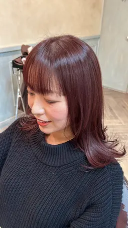 《黒髪卒業式大歓迎✨️》艶々！暖色系カラー🥀🎡🍫(前髪カットサービス)