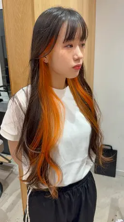 【デザインカラー🌈】部分ブリーチ+カラー+トリートメント💘🌈