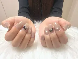 【自爪】 ✨マグネットネイル➕フレンチ ・ シンプルデザイン2本🪞🎀✨