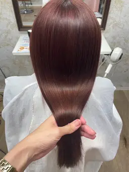 【業界最先端🌟世界1痛ませないカラー🫧】超高濃度水素ケアカラー＋4ステップ髪質改善TR  11000円