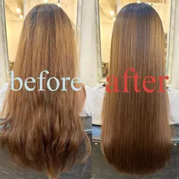 【髪にドラマを使用】髪質改善ストレート『極』＋カット＋βシステムtr 艶と手触りをさらに。ブリーチ毛の方は必須